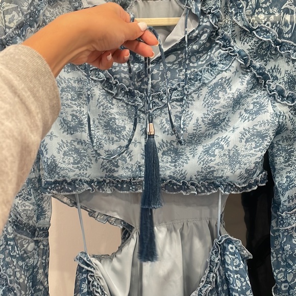 Blue cut out Dress - Picture 4 of 4